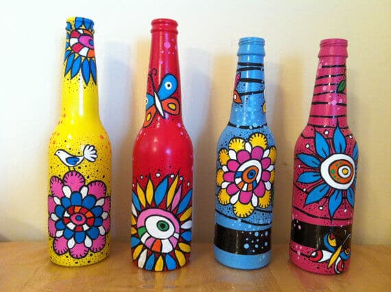 Cómo pintar botellas