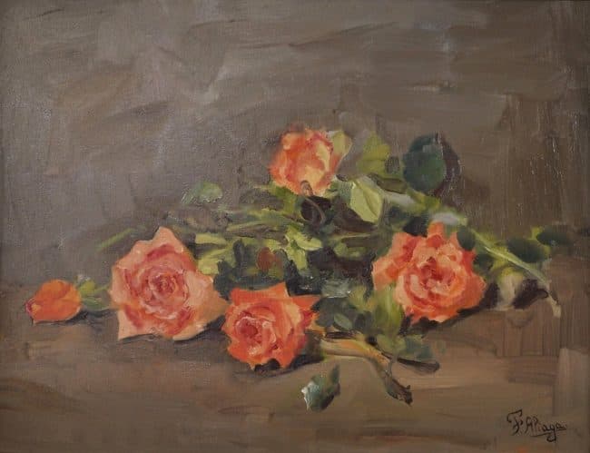 Cómo pintar rosas al óleo