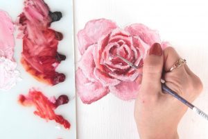 Cómo pintar una rosa